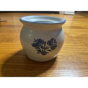 Vintage‎ 70s Pfazltgraff  Yorktowne Blue Floral  Small Honey Pot No Lid Mint